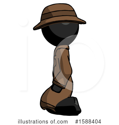 Royalty-Free (RF) Black Design Mascot Clipart Illustration by Leo Blanchette - Stock Sample #1588404