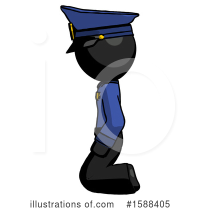 Royalty-Free (RF) Black Design Mascot Clipart Illustration by Leo Blanchette - Stock Sample #1588405