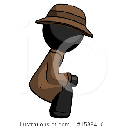 Royalty-Free (RF) Black Design Mascot Clipart Illustration by Leo Blanchette - Stock Sample #1588410