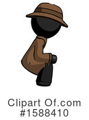 Black Design Mascot Clipart #1588410 by Leo Blanchette