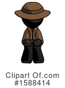 Black Design Mascot Clipart #1588414 by Leo Blanchette