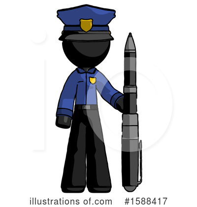 Royalty-Free (RF) Black Design Mascot Clipart Illustration by Leo Blanchette - Stock Sample #1588417