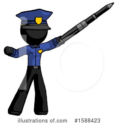 Royalty-Free (RF) Black Design Mascot Clipart Illustration by Leo Blanchette - Stock Sample #1588423