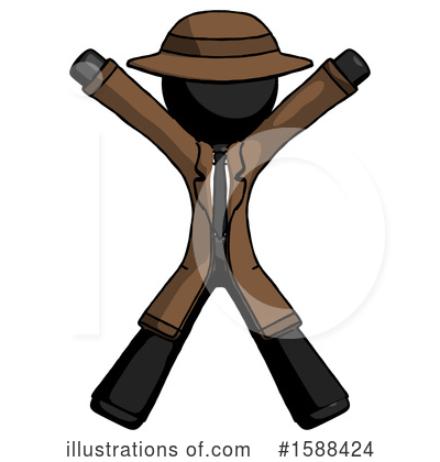 Royalty-Free (RF) Black Design Mascot Clipart Illustration by Leo Blanchette - Stock Sample #1588424