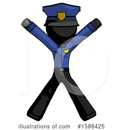 Royalty-Free (RF) Black Design Mascot Clipart Illustration by Leo Blanchette - Stock Sample #1588425