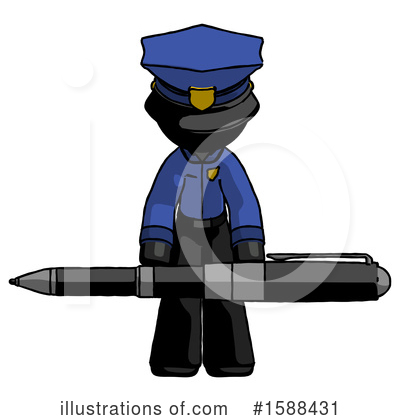 Royalty-Free (RF) Black Design Mascot Clipart Illustration by Leo Blanchette - Stock Sample #1588431