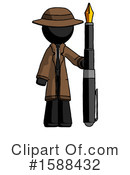Black Design Mascot Clipart #1588432 by Leo Blanchette