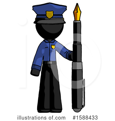 Royalty-Free (RF) Black Design Mascot Clipart Illustration by Leo Blanchette - Stock Sample #1588433