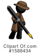 Black Design Mascot Clipart #1588434 by Leo Blanchette