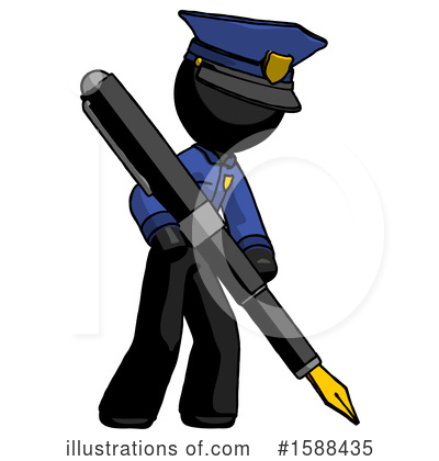 Royalty-Free (RF) Black Design Mascot Clipart Illustration by Leo Blanchette - Stock Sample #1588435