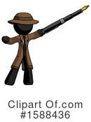 Black Design Mascot Clipart #1588436 by Leo Blanchette
