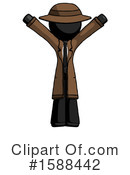 Black Design Mascot Clipart #1588442 by Leo Blanchette