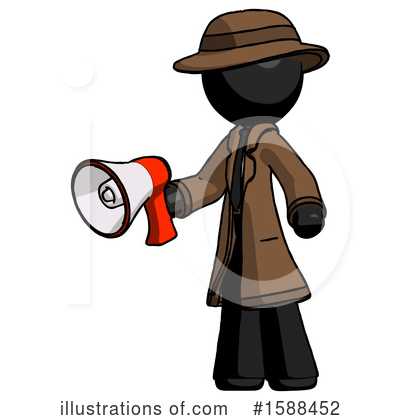 Royalty-Free (RF) Black Design Mascot Clipart Illustration by Leo Blanchette - Stock Sample #1588452