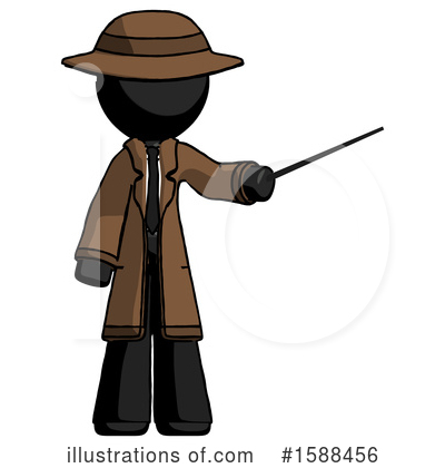 Royalty-Free (RF) Black Design Mascot Clipart Illustration by Leo Blanchette - Stock Sample #1588456