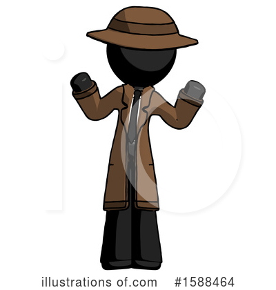 Royalty-Free (RF) Black Design Mascot Clipart Illustration by Leo Blanchette - Stock Sample #1588464