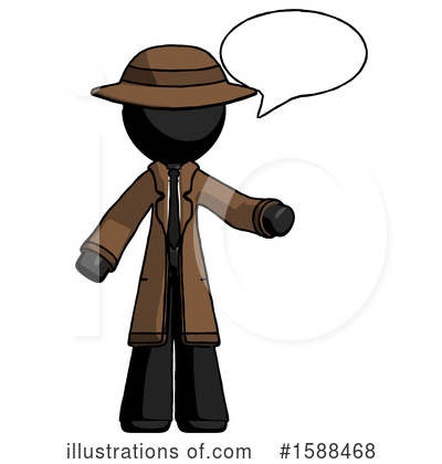 Royalty-Free (RF) Black Design Mascot Clipart Illustration by Leo Blanchette - Stock Sample #1588468