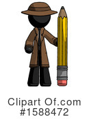 Black Design Mascot Clipart #1588472 by Leo Blanchette