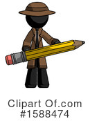 Black Design Mascot Clipart #1588474 by Leo Blanchette
