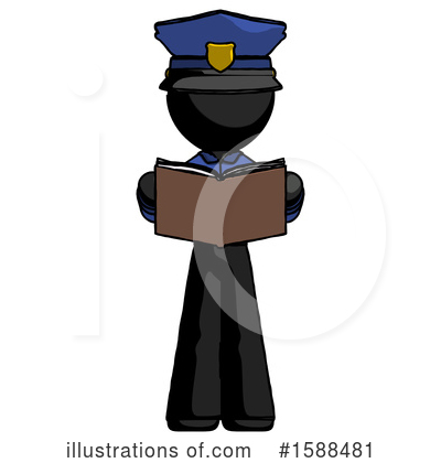 Royalty-Free (RF) Black Design Mascot Clipart Illustration by Leo Blanchette - Stock Sample #1588481