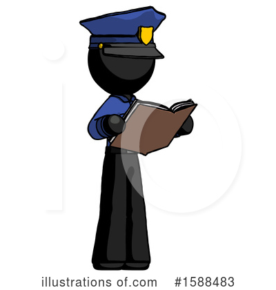 Royalty-Free (RF) Black Design Mascot Clipart Illustration by Leo Blanchette - Stock Sample #1588483
