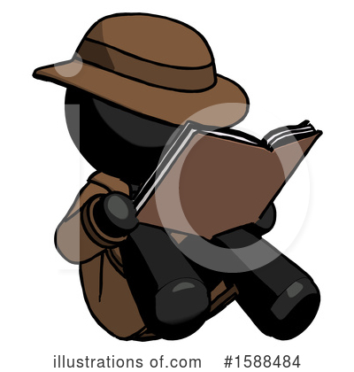 Royalty-Free (RF) Black Design Mascot Clipart Illustration by Leo Blanchette - Stock Sample #1588484