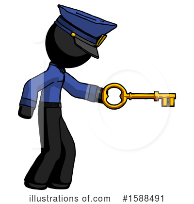 Royalty-Free (RF) Black Design Mascot Clipart Illustration by Leo Blanchette - Stock Sample #1588491