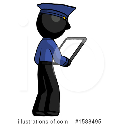 Royalty-Free (RF) Black Design Mascot Clipart Illustration by Leo Blanchette - Stock Sample #1588495
