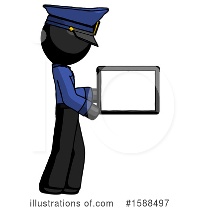 Royalty-Free (RF) Black Design Mascot Clipart Illustration by Leo Blanchette - Stock Sample #1588497