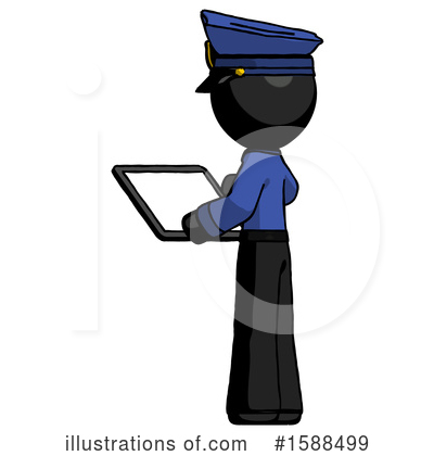 Royalty-Free (RF) Black Design Mascot Clipart Illustration by Leo Blanchette - Stock Sample #1588499