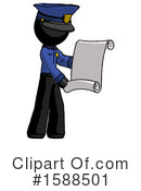 Black Design Mascot Clipart #1588501 by Leo Blanchette