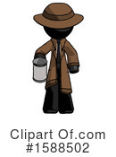 Black Design Mascot Clipart #1588502 by Leo Blanchette