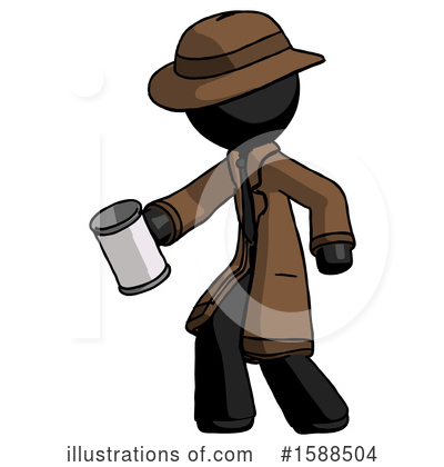 Royalty-Free (RF) Black Design Mascot Clipart Illustration by Leo Blanchette - Stock Sample #1588504