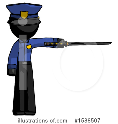 Royalty-Free (RF) Black Design Mascot Clipart Illustration by Leo Blanchette - Stock Sample #1588507