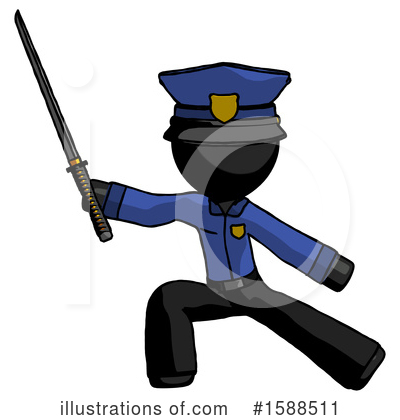 Royalty-Free (RF) Black Design Mascot Clipart Illustration by Leo Blanchette - Stock Sample #1588511