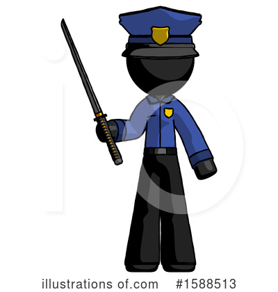 Royalty-Free (RF) Black Design Mascot Clipart Illustration by Leo Blanchette - Stock Sample #1588513