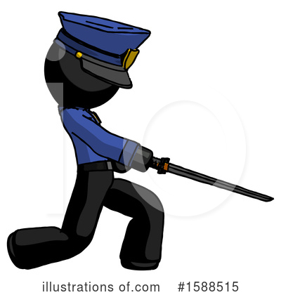Royalty-Free (RF) Black Design Mascot Clipart Illustration by Leo Blanchette - Stock Sample #1588515