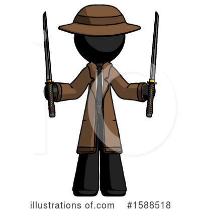 Royalty-Free (RF) Black Design Mascot Clipart Illustration by Leo Blanchette - Stock Sample #1588518