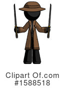 Black Design Mascot Clipart #1588518 by Leo Blanchette