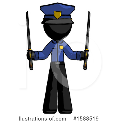 Royalty-Free (RF) Black Design Mascot Clipart Illustration by Leo Blanchette - Stock Sample #1588519