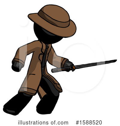 Royalty-Free (RF) Black Design Mascot Clipart Illustration by Leo Blanchette - Stock Sample #1588520