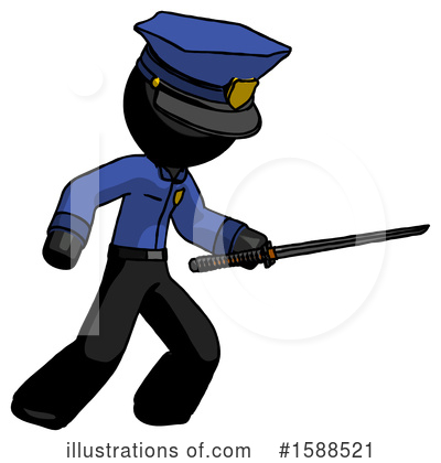 Royalty-Free (RF) Black Design Mascot Clipart Illustration by Leo Blanchette - Stock Sample #1588521