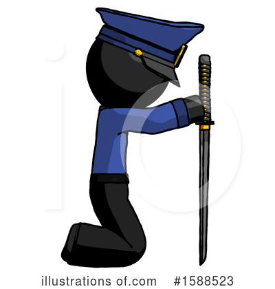 Royalty-Free (RF) Black Design Mascot Clipart Illustration by Leo Blanchette - Stock Sample #1588523