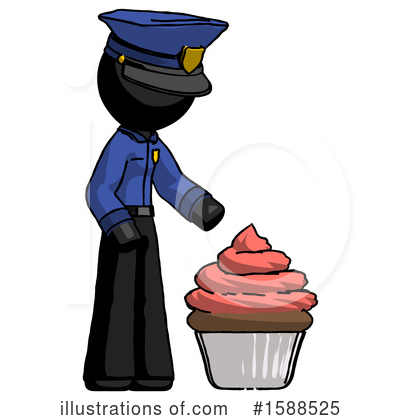 Royalty-Free (RF) Black Design Mascot Clipart Illustration by Leo Blanchette - Stock Sample #1588525