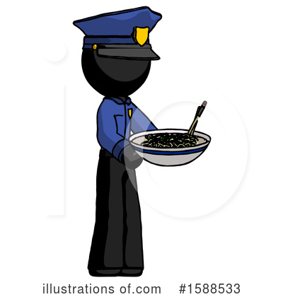 Royalty-Free (RF) Black Design Mascot Clipart Illustration by Leo Blanchette - Stock Sample #1588533