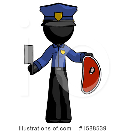 Royalty-Free (RF) Black Design Mascot Clipart Illustration by Leo Blanchette - Stock Sample #1588539