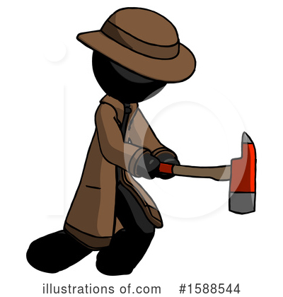 Royalty-Free (RF) Black Design Mascot Clipart Illustration by Leo Blanchette - Stock Sample #1588544