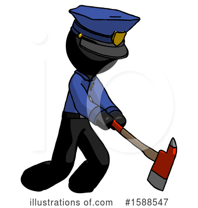 Royalty-Free (RF) Black Design Mascot Clipart Illustration by Leo Blanchette - Stock Sample #1588547