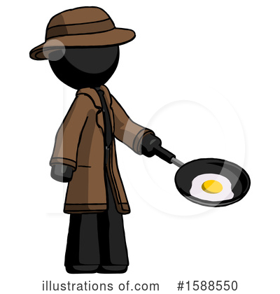 Royalty-Free (RF) Black Design Mascot Clipart Illustration by Leo Blanchette - Stock Sample #1588550