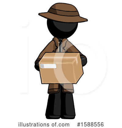 Royalty-Free (RF) Black Design Mascot Clipart Illustration by Leo Blanchette - Stock Sample #1588556