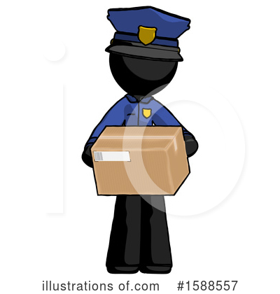 Royalty-Free (RF) Black Design Mascot Clipart Illustration by Leo Blanchette - Stock Sample #1588557